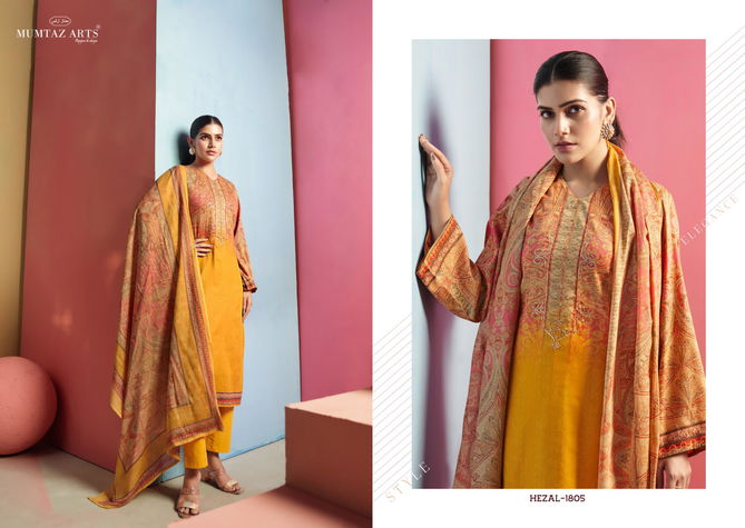 Hezal By Mumtaz Jam Satin Digital Printed Dress Material Orders In India